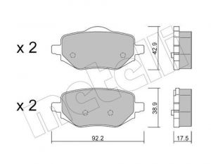 J/plaquettes de frein avant opel corsa f/peugeot 2008 II  102022